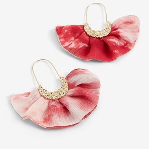 Express Tie-Dye Ruffle Fabric Drop Earrings